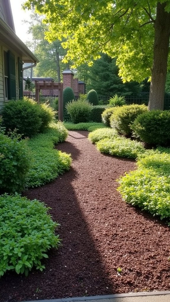 mulch and vibrant ground covers