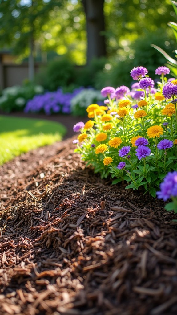 mulch border enhances aesthetics