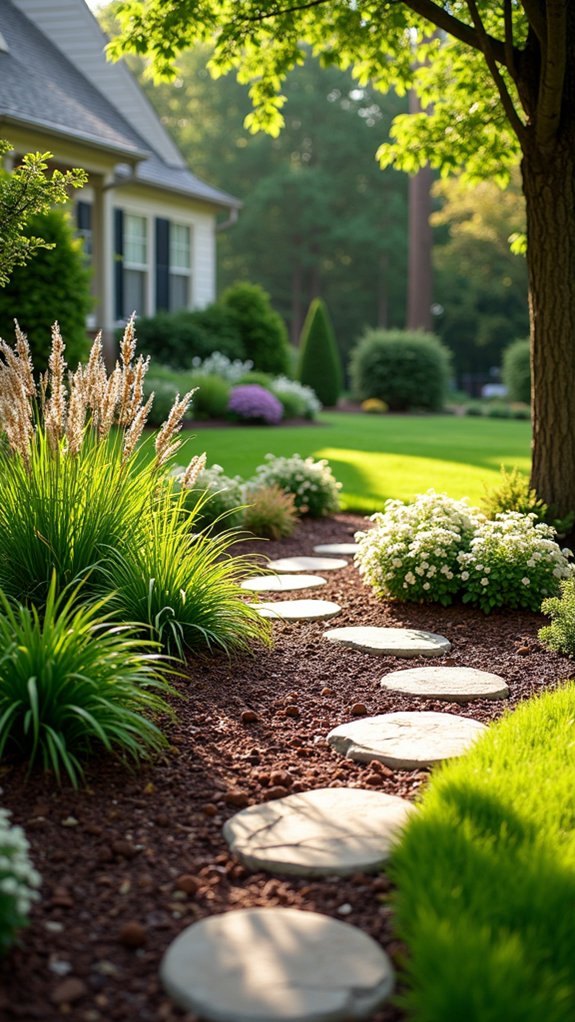 mulch border garden beds