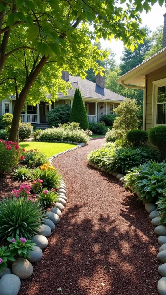 mulch defines garden pathways