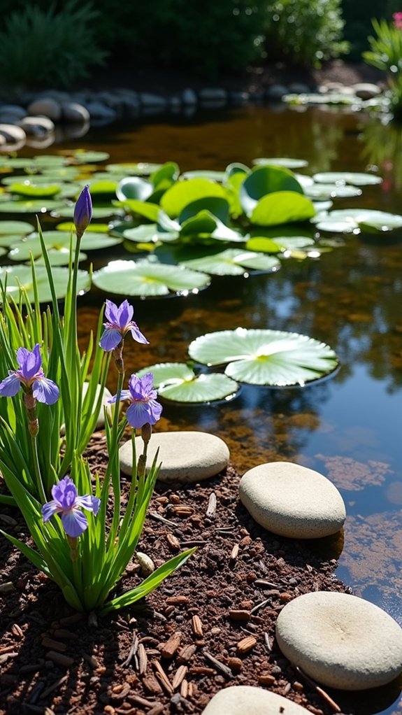mulch enhances aquatic plants