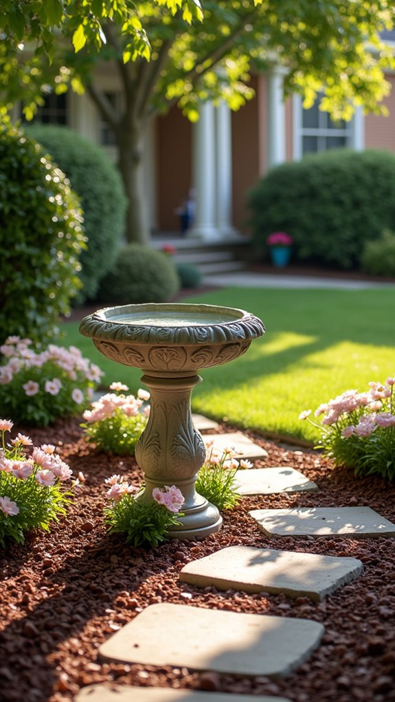 mulch enhances decorative features