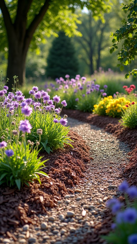mulch enhances garden aesthetics