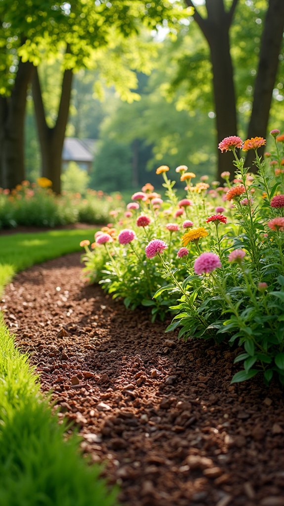 mulch enhances garden aesthetics