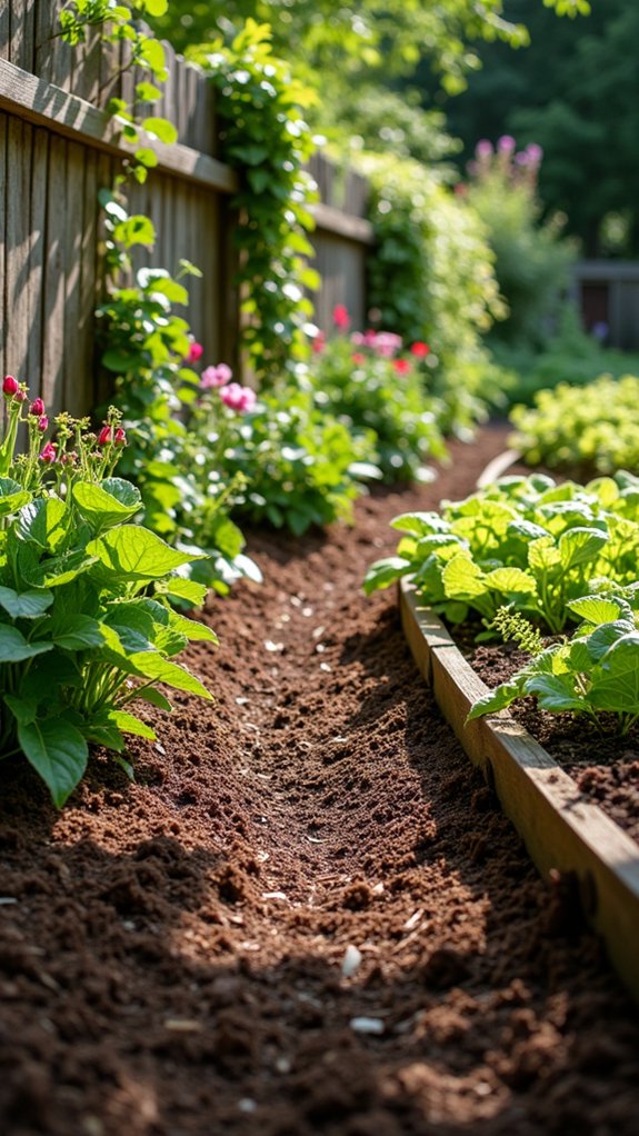 mulch enhances garden aesthetics