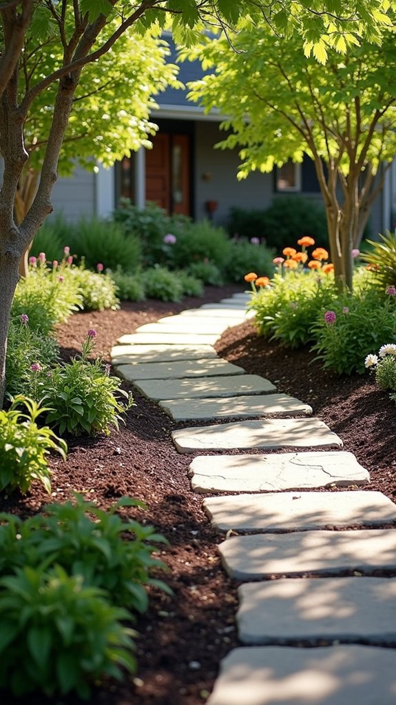 mulch enhances garden beds