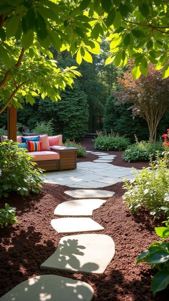 mulch enhances garden navigation