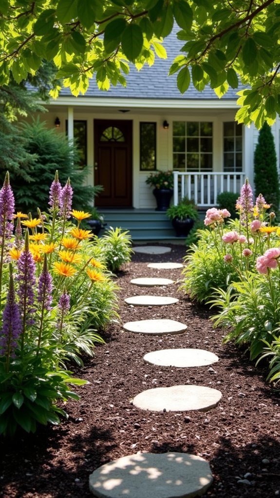 mulch enhances perennial gardens