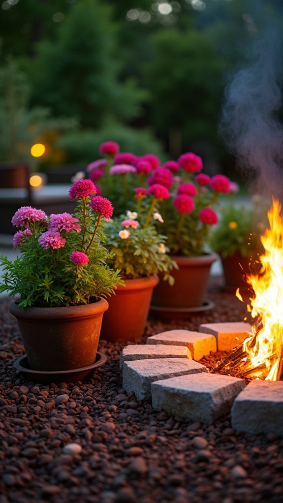 mulch enhances planter aesthetics