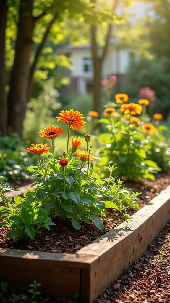 mulch enhances raised gardens
