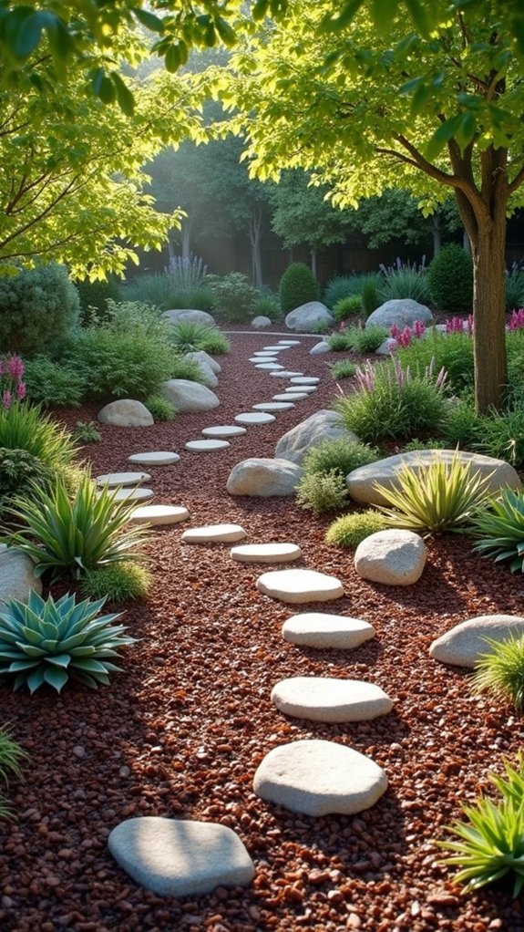 mulch enhances rock gardens
