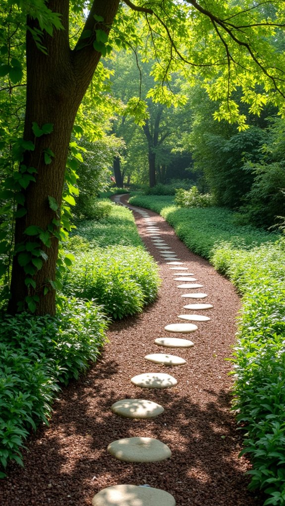mulch enhances vibrant pathways