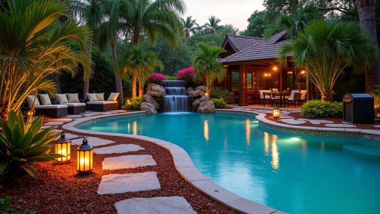 mulch landscaping for pools