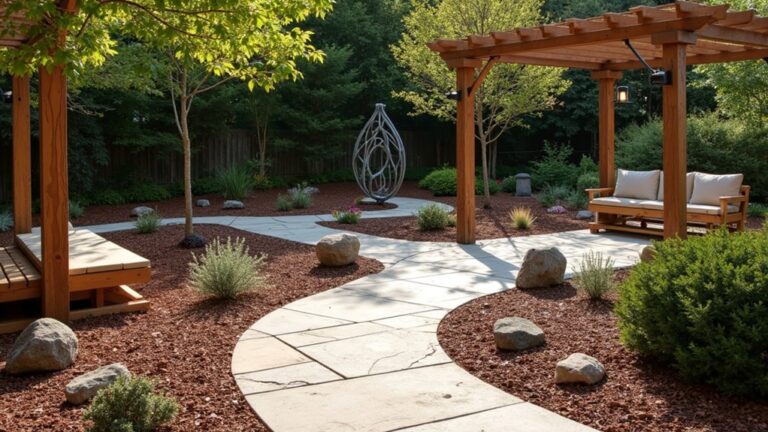 mulch landscaping without plants