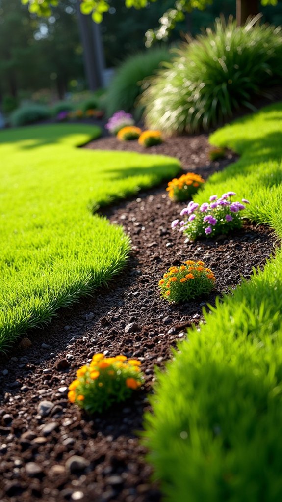 mulch mounds enhance landscape drainage