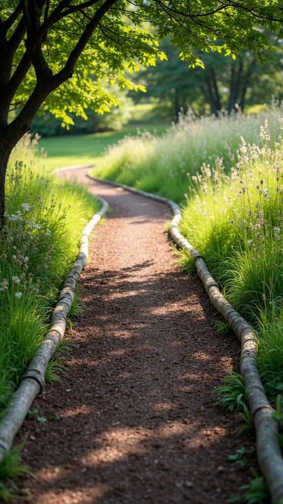 mulch pathway garden transformation