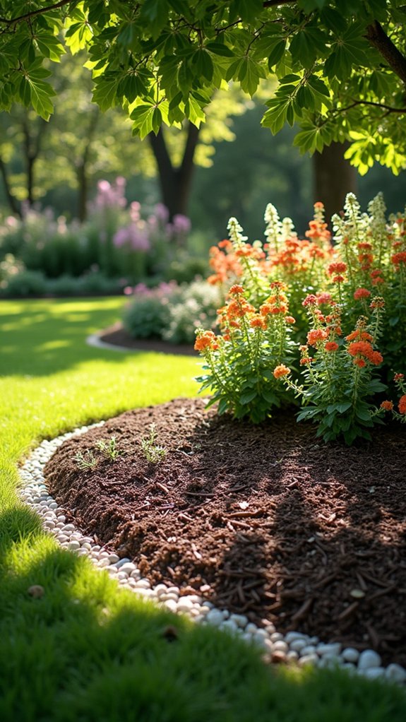 mulch ring around perennials