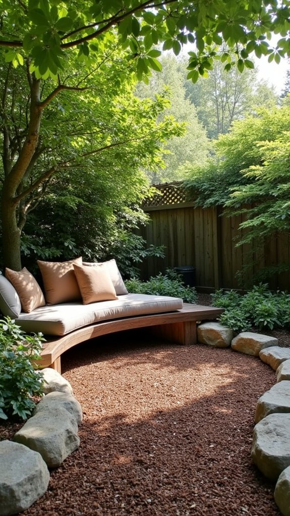 mulch seating area creation