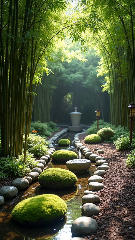 mulch water tranquility serenity