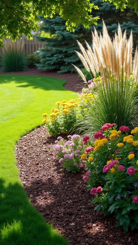mulched borders enhance landscaping