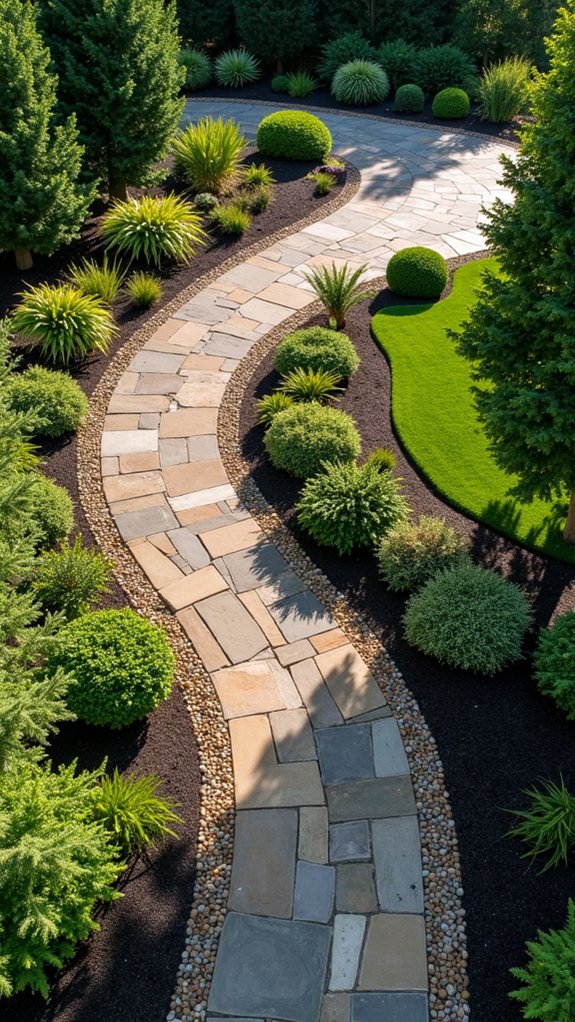 mulched pathways enhance aesthetics
