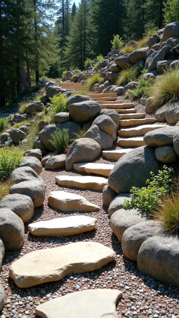 multi level rock garden design