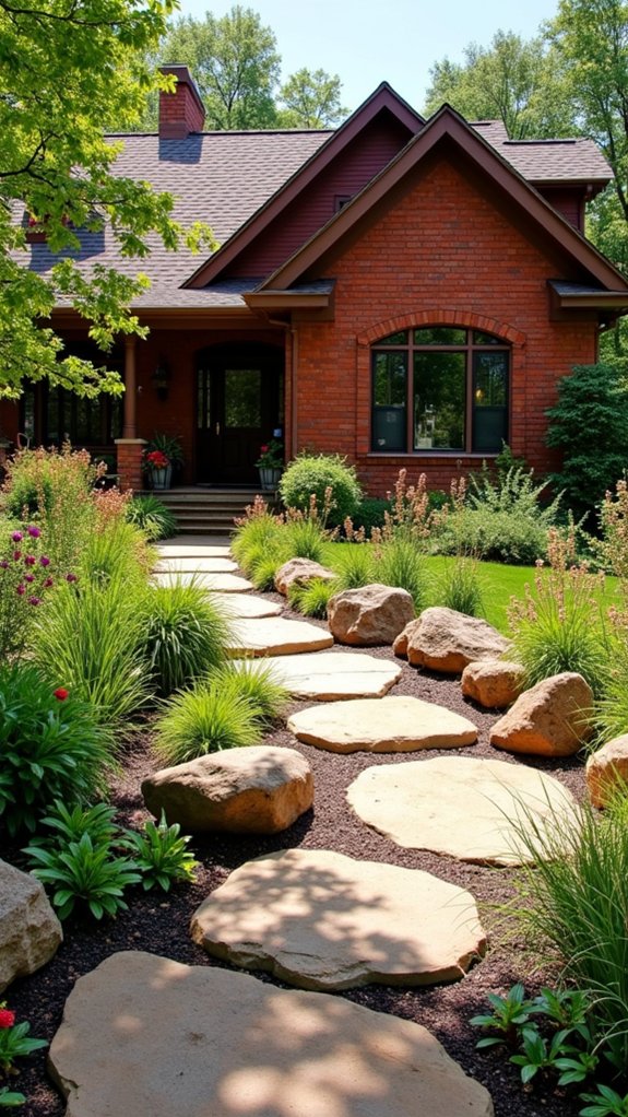 native plants and rocks