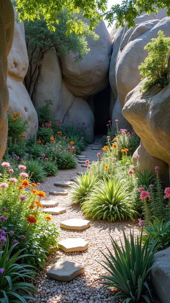 native plants rock garden