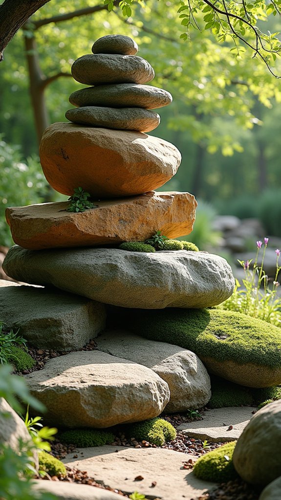 natural boulder landscape arrangement