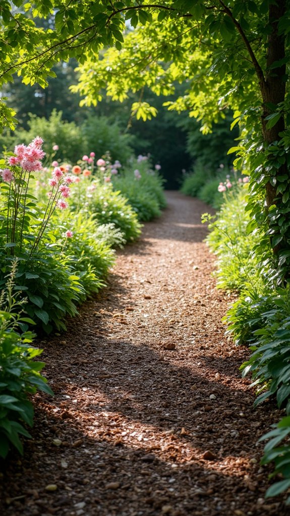 natural mulch garden pathway