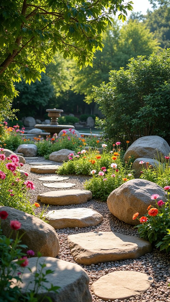natural rock seating areas