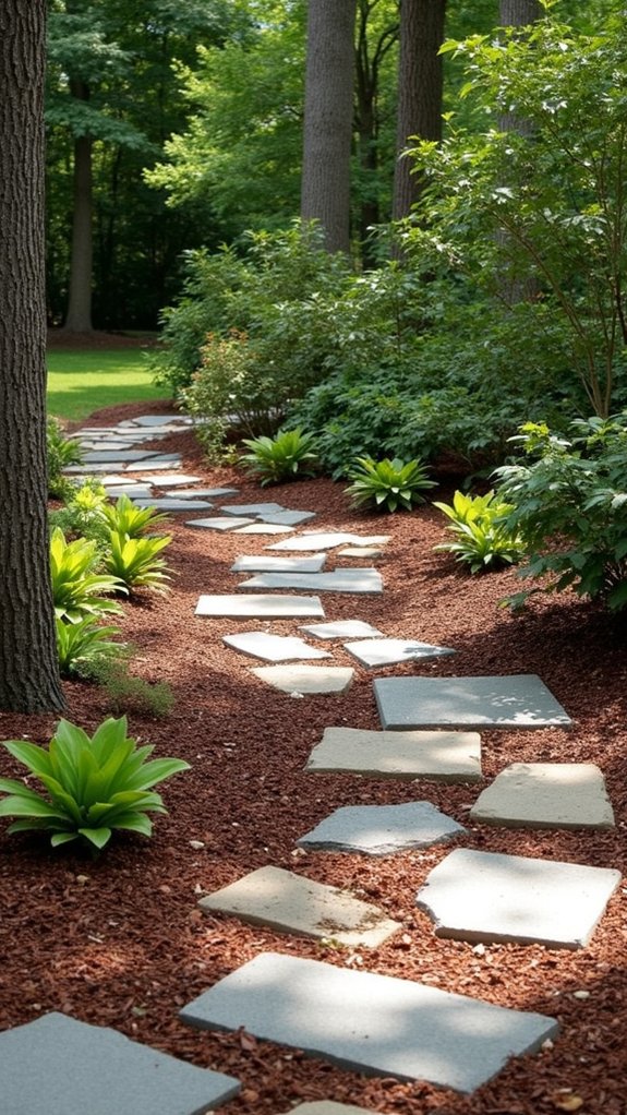 natural stone and mulch