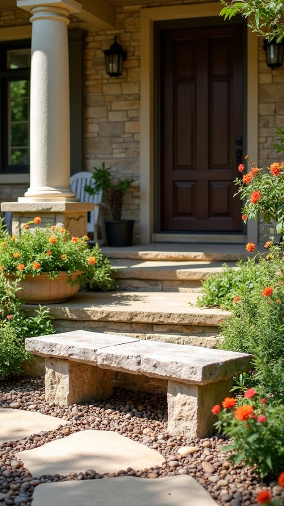 natural stone bench appeal