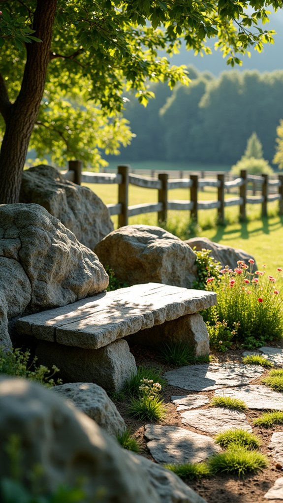 natural stone bench designs