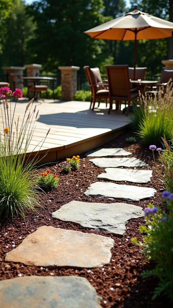 natural stone enhances landscaping