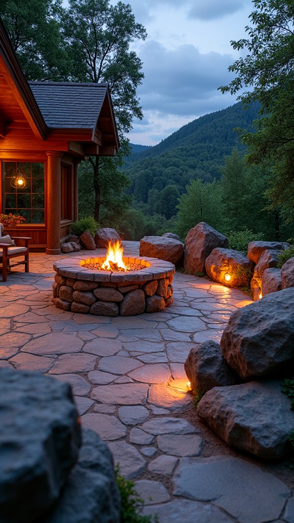 natural stone fire pits