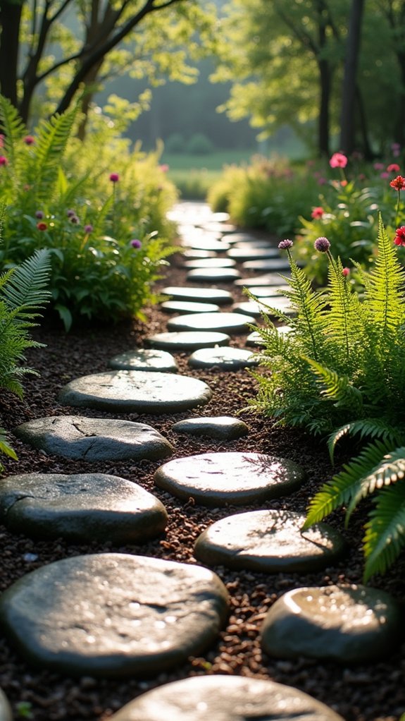 natural stone garden pathway