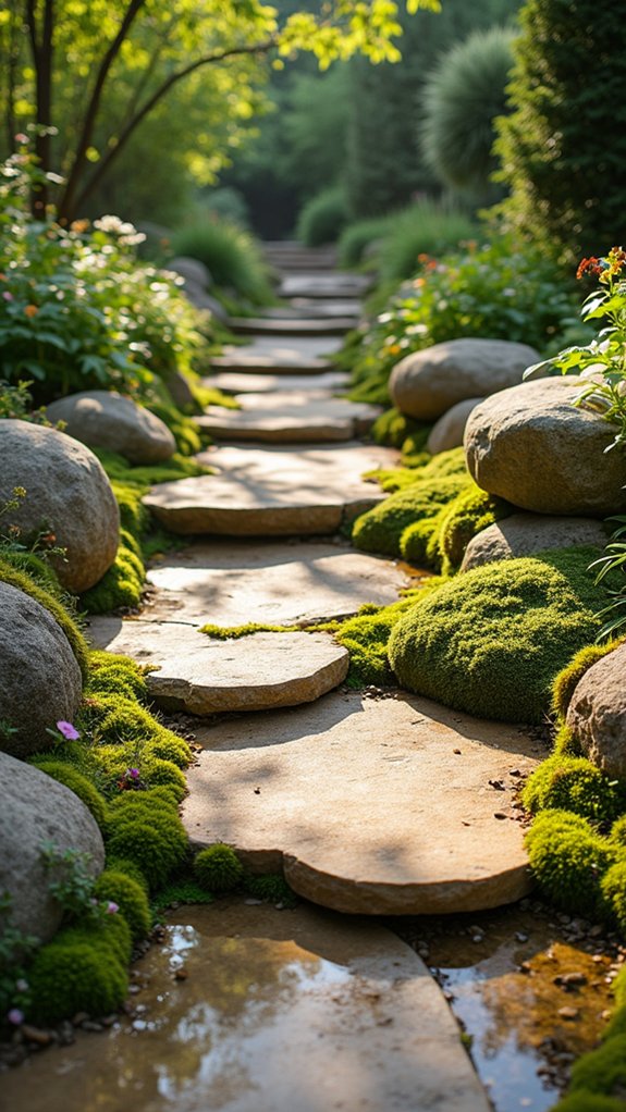 natural stone garden pathway