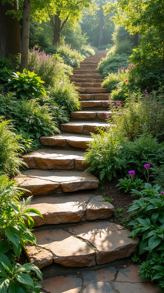 natural stone stairway design