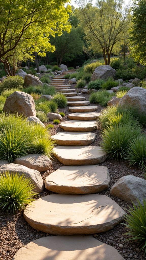natural stone steps enhance landscapes