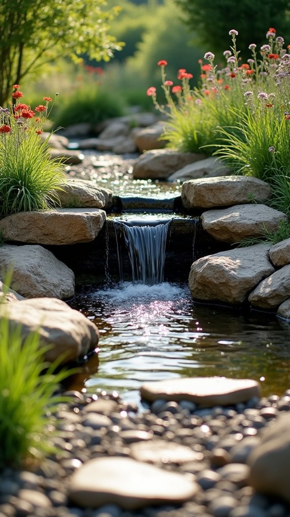 natural stones water feature