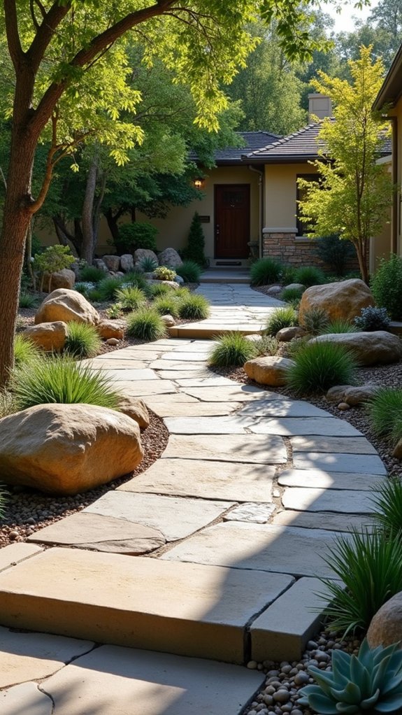 natural texture with stones