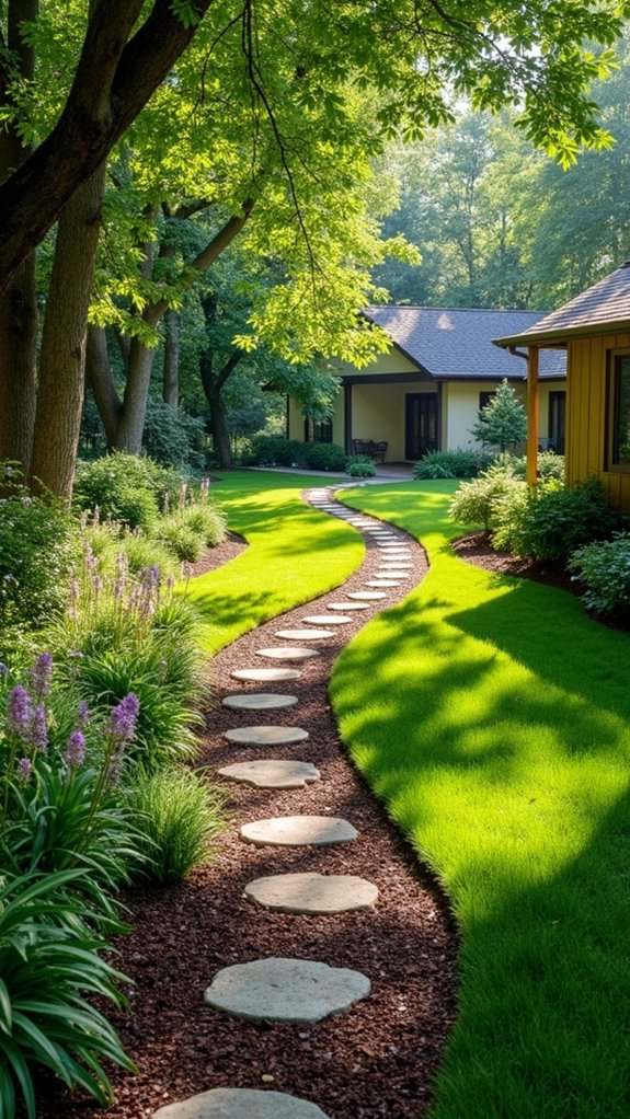 natural trail with native plants