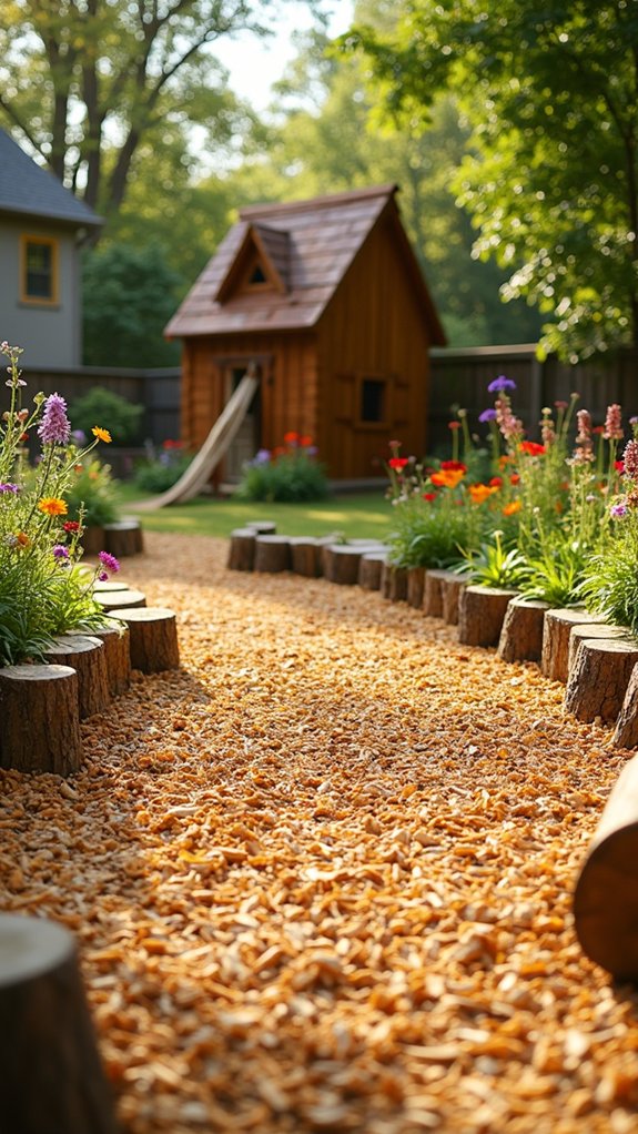 natural wood chip playground