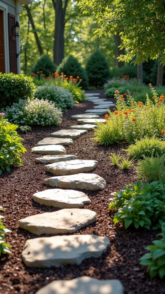 naturalistic rock plant landscape