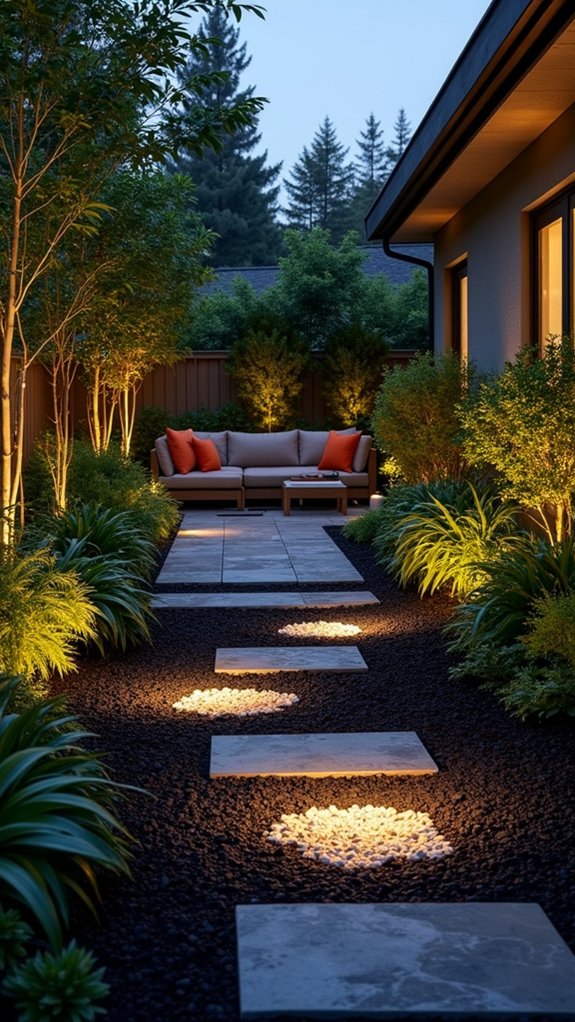 nighttime outdoor lighting transformation