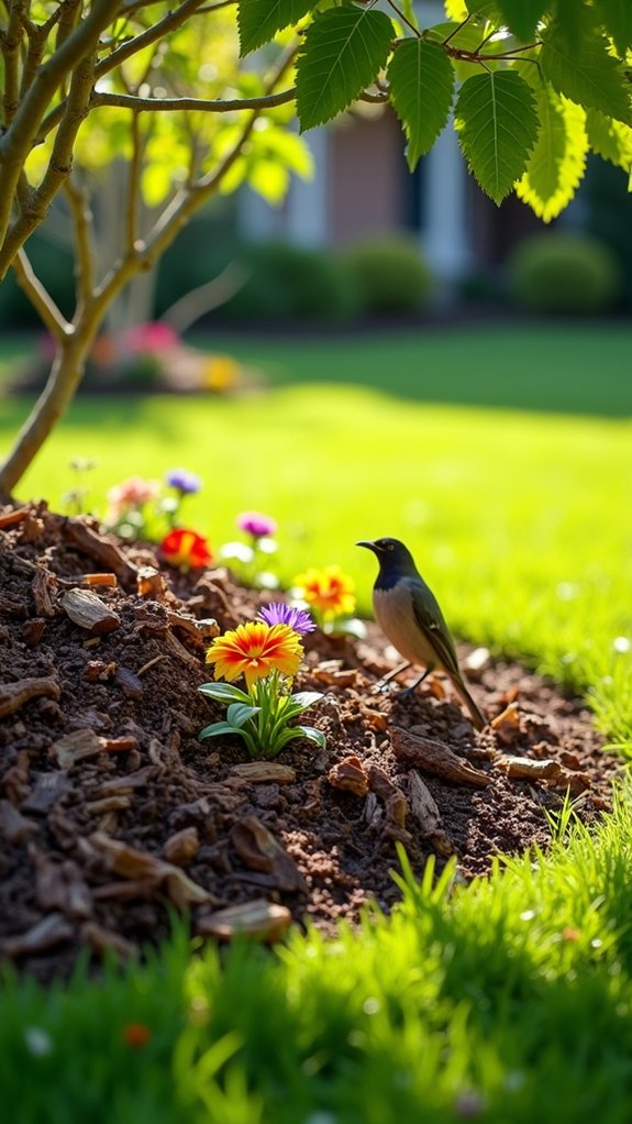 organic mulch enhances gardening