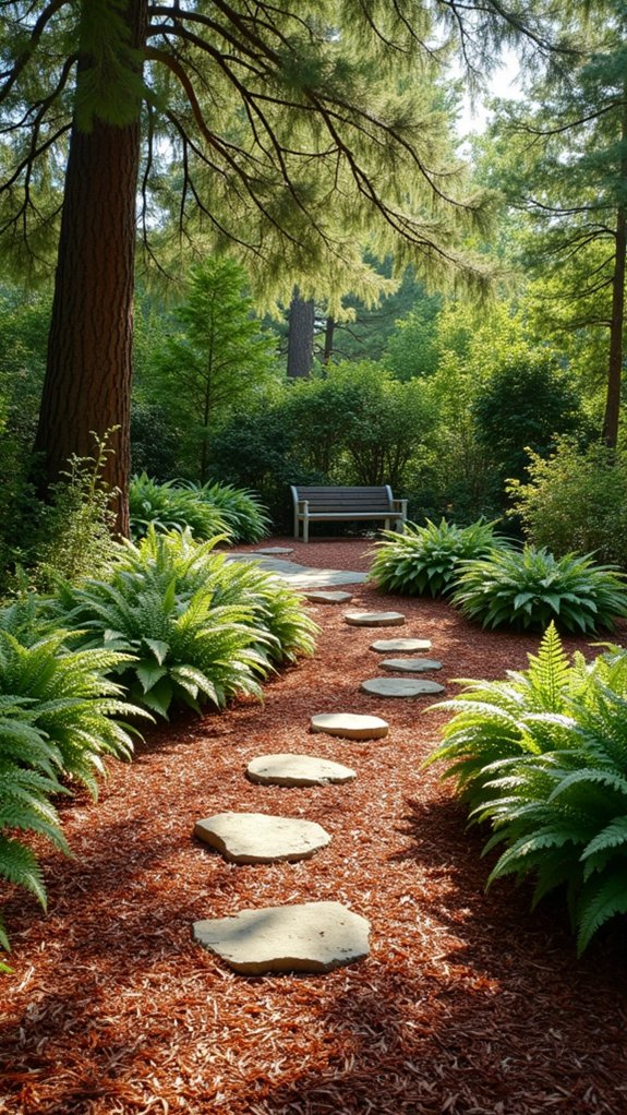 peaceful garden meditation space