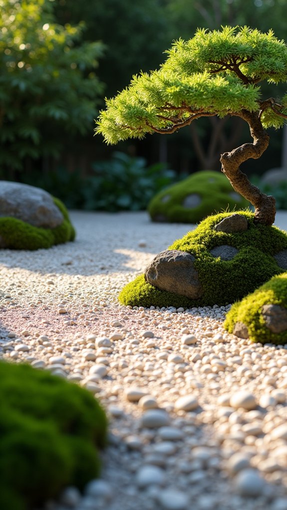 peaceful retreat with stones