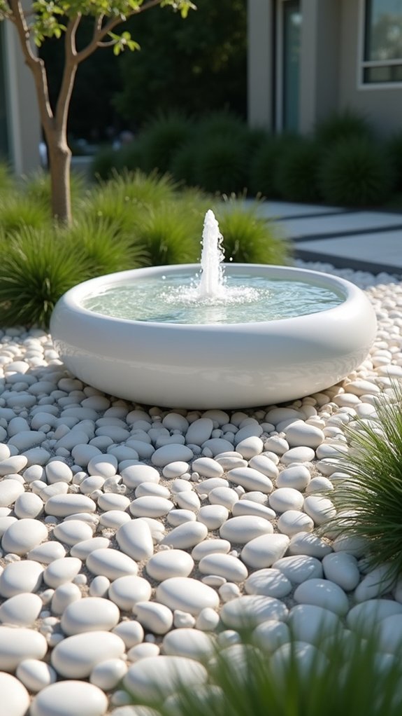 pebble fountain base design